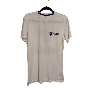Kuhl Mens Size Small White Mountain Tee Graphic T-Shirt Organic Cotton Outdoors